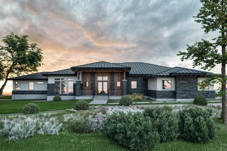 4-Bedroom 1-Story Modern Farmhouse with Expansive Outdoor Living (Floor Plan)