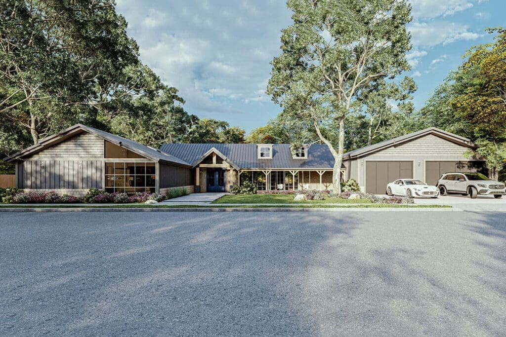 5-Bedroom 1-Story Home with Free-flowing Layout (Floor Plan)