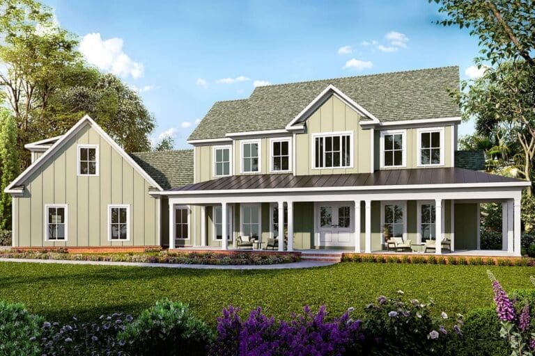 3-Bedroom 2-Story Farmhouse with Bonus Room and Outdoor Living (Floor Plan)