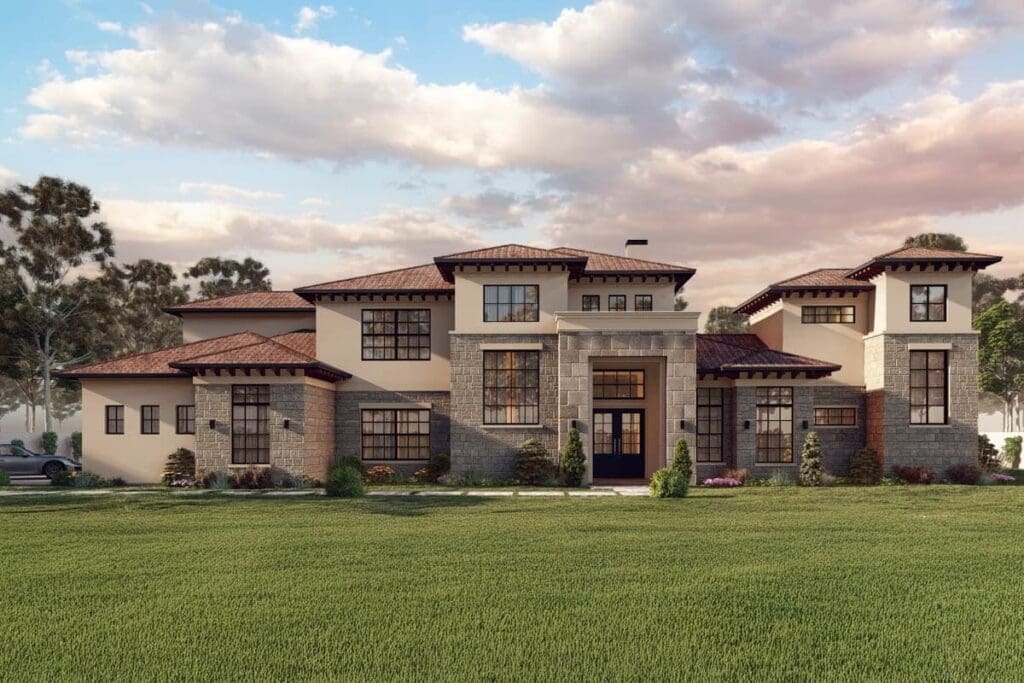 5-Bedroom 2-Story Mediterranean House with Outdoor Kitchen (Floor Plan)