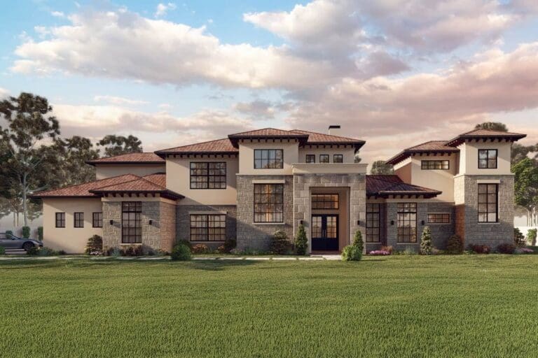 5-Bedroom 2-Story Mediterranean House with Outdoor Kitchen (Floor Plan)