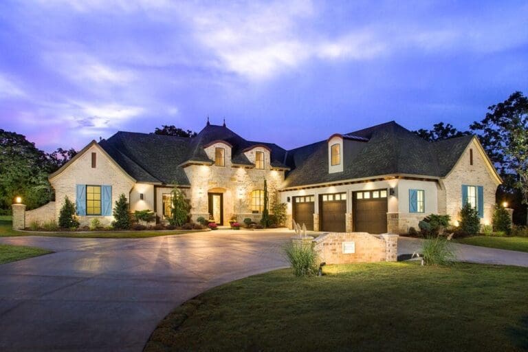 4-Bedroom 2-Story Modern Farmhouse with Barbecue Porch & Bonus Room (Floor Plan)