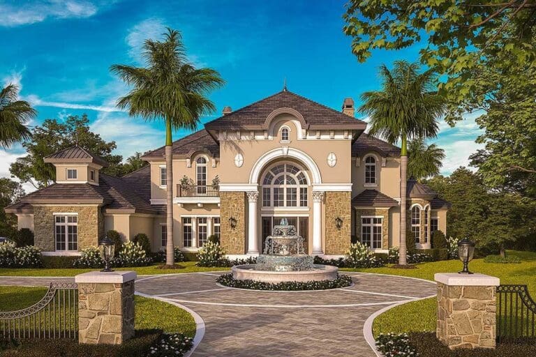 5-Bedroom 2-Story Modern Farmhouse with Expansive Side-Entry Garage (Floor Plan)