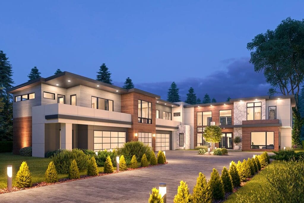 7-Bedroom Two-Story Modern Home with 2-Bed ADU (Floor Plan)