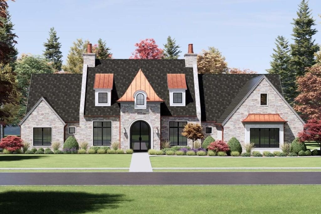 4-Bedroom 2-Story Contemporary Farmhouse with Expansive Rear Porch (Floor Plan)