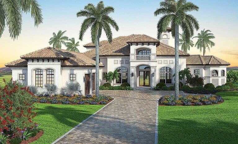 7-Bedroom 2-Story Modern Farmhouse with Multiple Outdoor Living Areas & Lanai (Floor Plan)