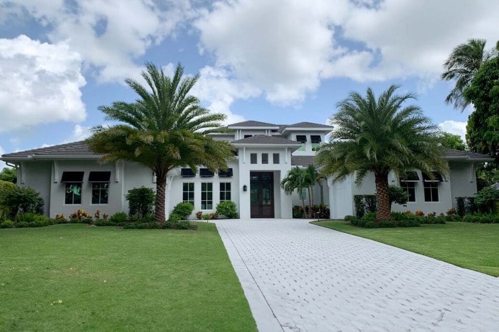 One-Story 5-Bedroom Coastal Contemporary House with Upstairs Rec Room (Floor Plan)