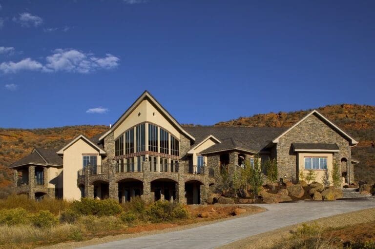 4-Bedroom 2-Story Luxury Modern Farmhouse with Courtyard Garage and Expansive Outdoor Decks (Floor Plan)