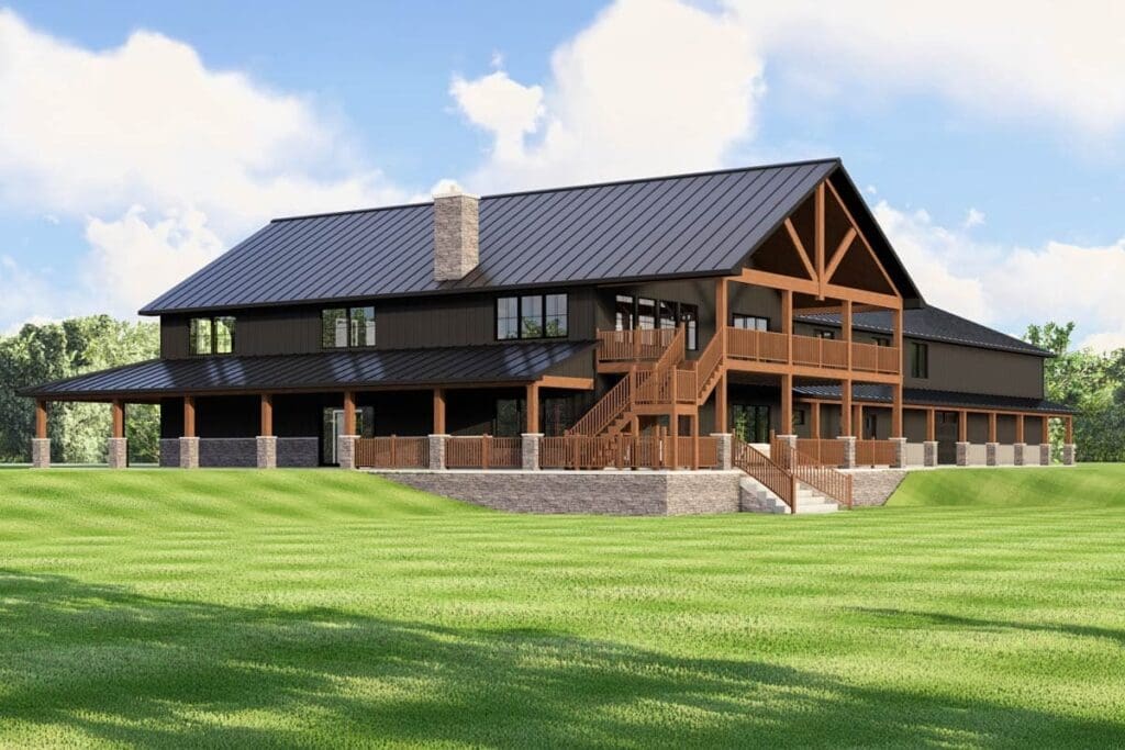 6-Bedroom Luxury Contemporary with Extra-Large Rear Porch (Floor Plan)