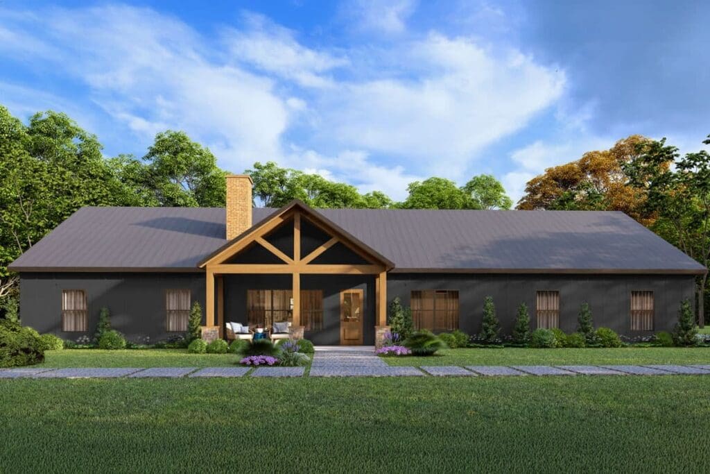5-Bedroom 1-Story Barndominium with Flex Room and 3-Car Side-Entry Garage (Floor Plan)