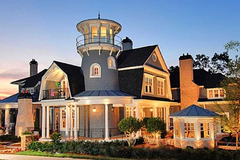 6 Bedroom 2-Story Traditional Shingle Style with Lighthouse-Inspired Tower (Floor Plan)