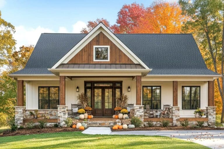 3-Bedroom 1-Story Country Cottage with Open Vaulted Living and Wraparound Porch Appeal (Floor Plan)