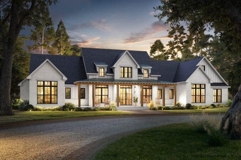 5-Bedroom 1-Story Modern Farmhouse with Side-Entry 3-Car Garage and Expansive Outdoor Living (Floor Plan)