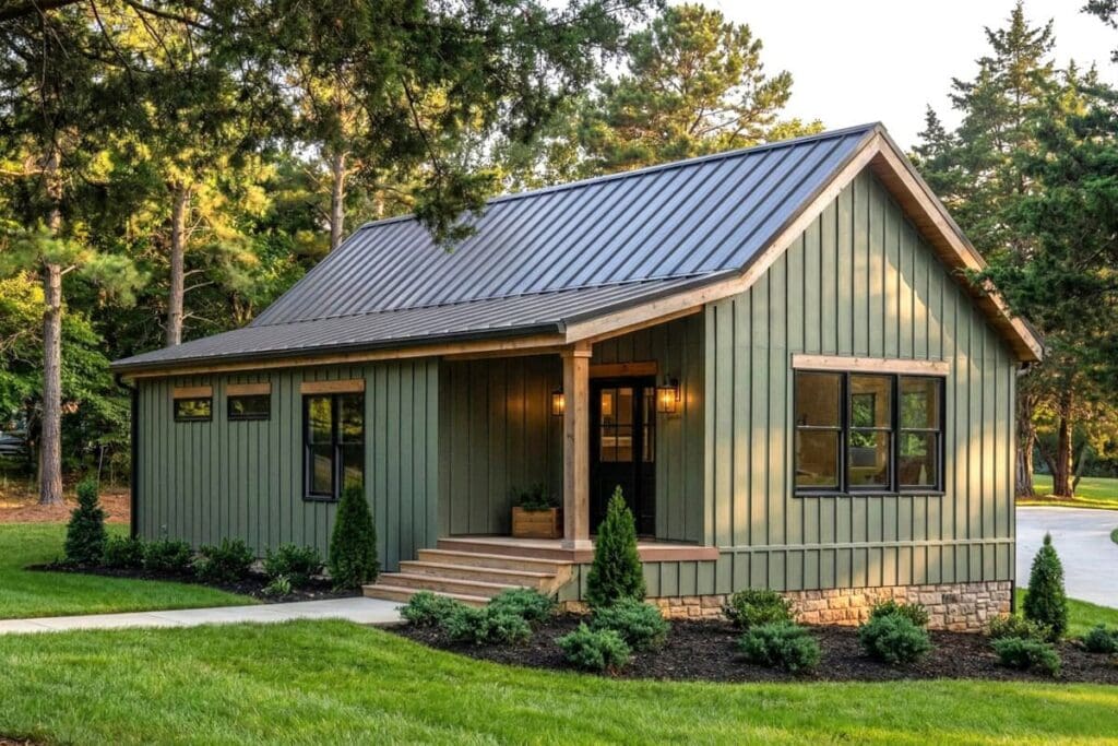 2-Bedroom 1-Story Country Cottage with Front Porch Living (Floor Plan)