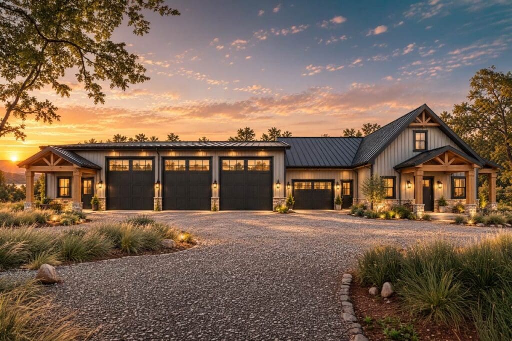 Plan 871901JEN: Barndominium House Plan with Massive 3,000 Square Foot Attached Workshop - Image #1 - Barndominium, New American